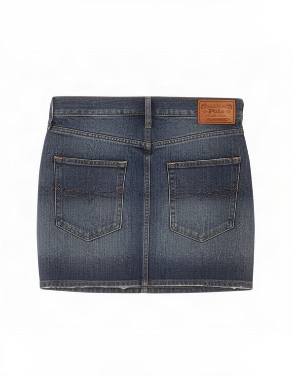 Polo Ralph Lauren Womens Mini Denim Skirt US 4 Small W28 Blue Cotton