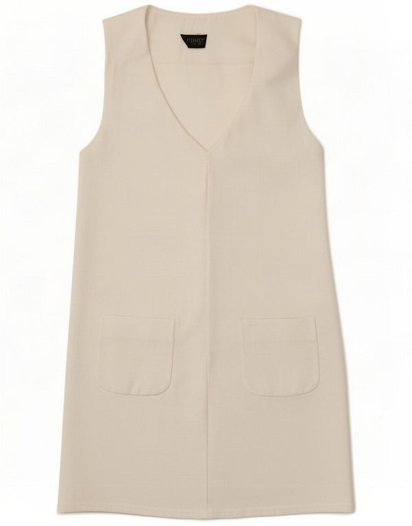 Topshop Womens Sleeveless Shift Dress UK 6 XS White