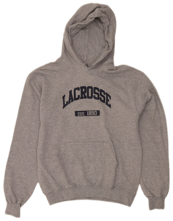 Champion Mens Lacrosse 1890 Graphic Hoodie Jumper Medium Grey Flecked