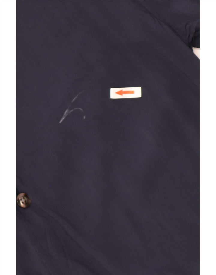 Reiss Mens Short Sleeve Shirt Medium Navy Blue Viscose