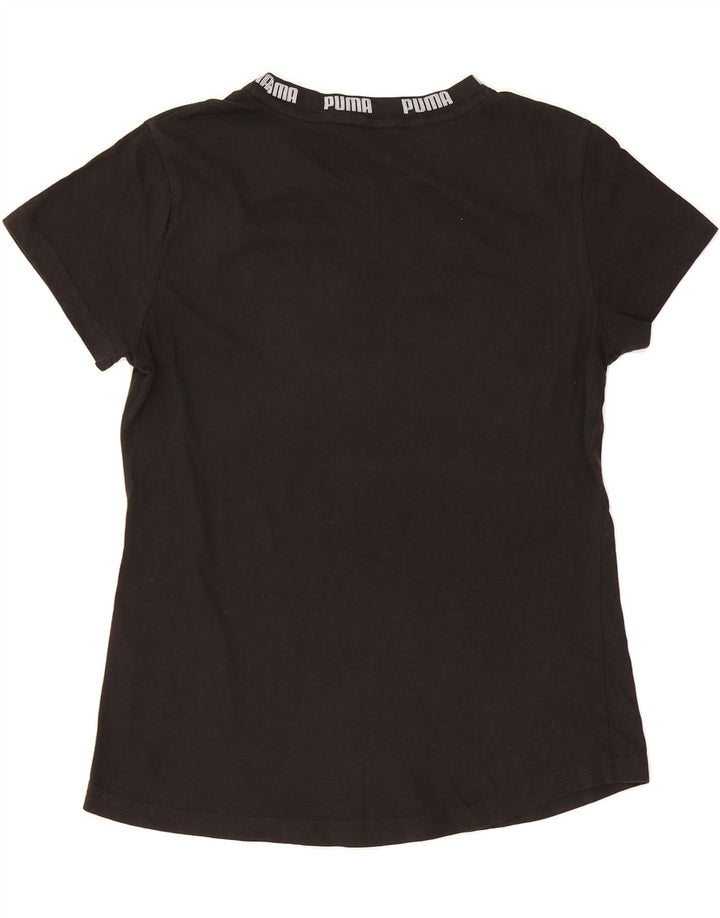 PUMA Womens Graphic T-Shirt Top UK 12 Medium Black Vintage Puma and Second-Hand Puma from Messina Hembry 