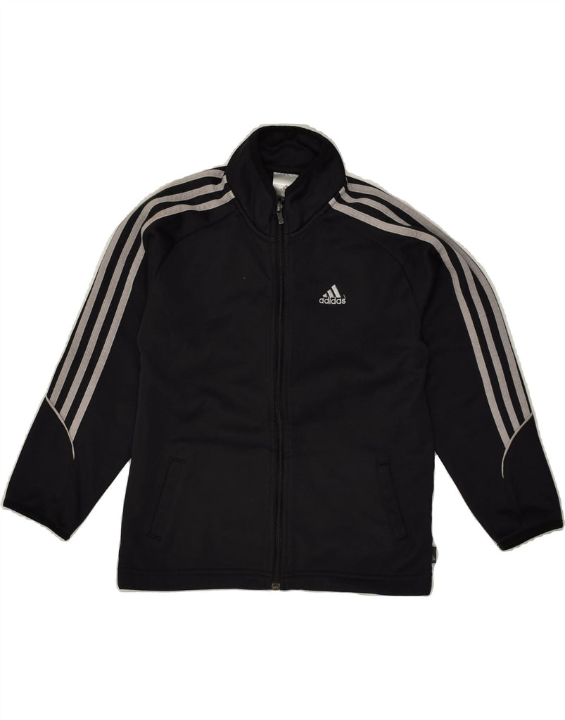 ADIDAS Boys Tracksuit Top Jacket 7-8 Years Small Black | Vintage Adidas | Thrift | Second-Hand Adidas | Used Clothing | Messina Hembry 