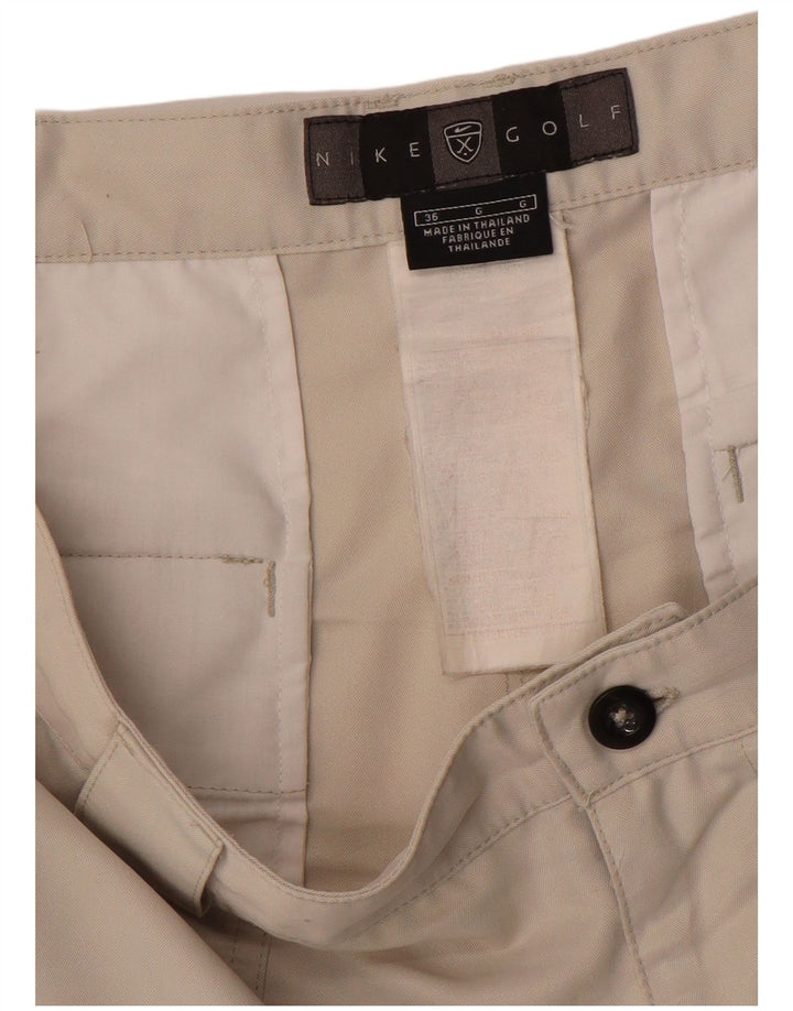 NIKE Mens Golf Chino Shorts W36 Large Beige Polyester