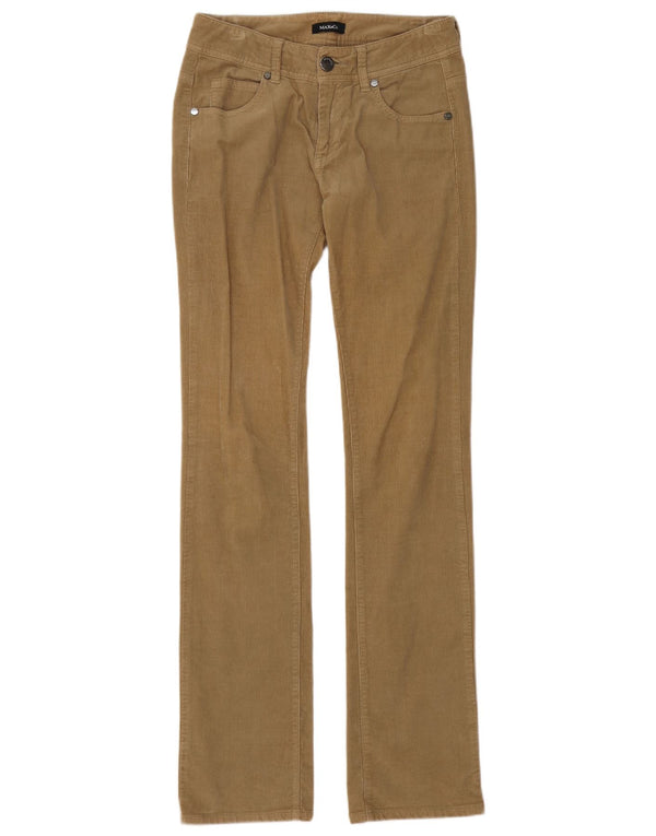 Max & Co. Womens Straight Corduroy Trousers UK 6 XS W28 L35 Beige Cotton