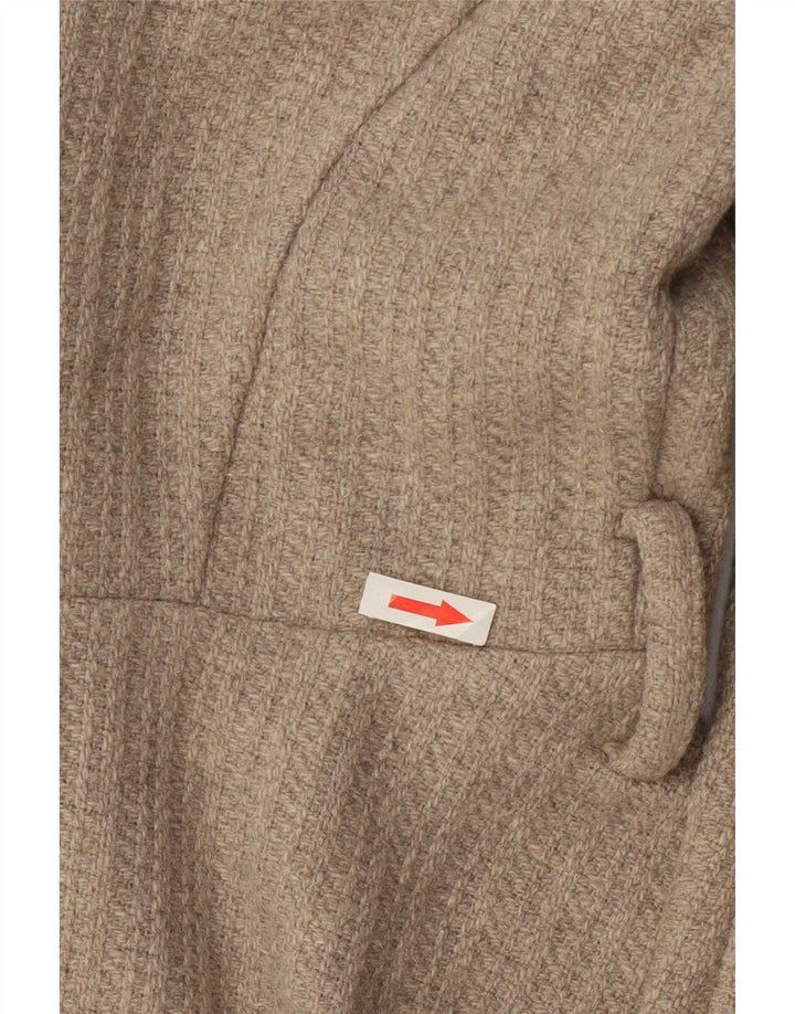 Oasis Womens Oversized Open Overcoat UK 10 Small Beige Wool