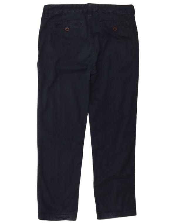 Fat Face Mens Straight Chino Trousers W34 L30 Navy Blue Cotton