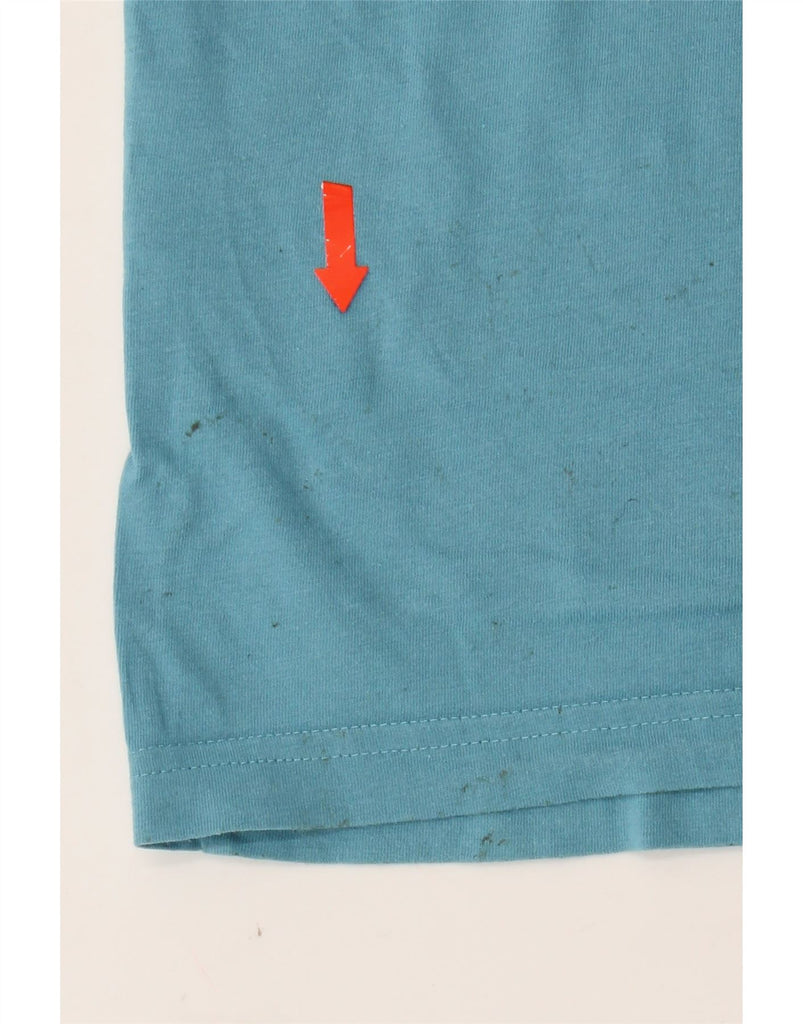 ADIDAS Womens Graphic T-Shirt Top UK 16/18 Large Blue Cotton Vintage Adidas and Second-Hand Adidas from Messina Hembry 