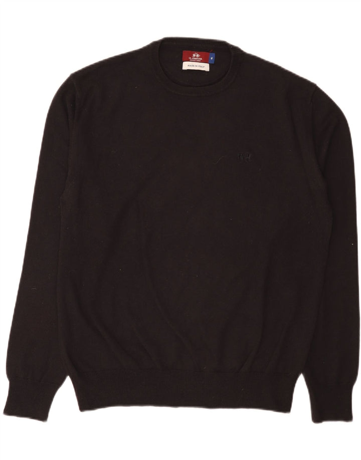 La Martina Mens Buenos Aires Crew Neck Jumper Sweater Medium Navy Blue