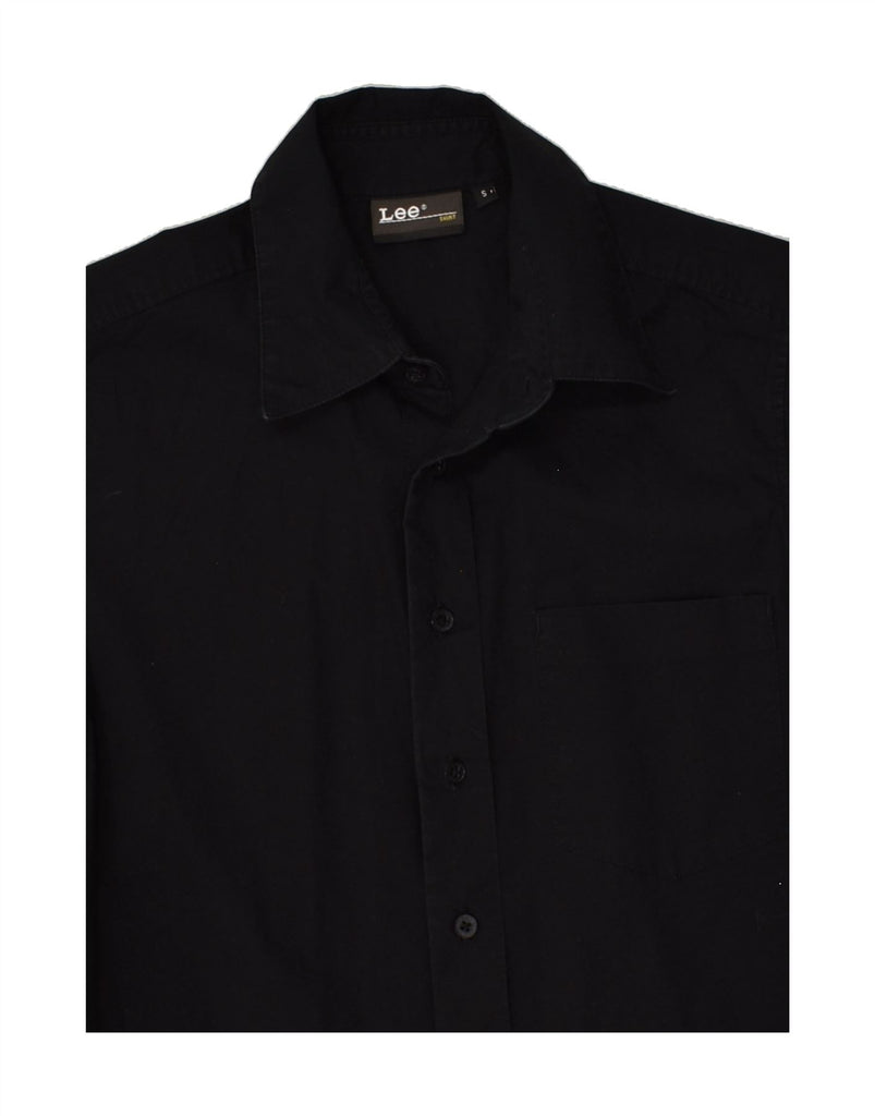 LEE Mens Short Sleeve Shirt Small Black Cotton | Vintage Lee | Thrift | Second-Hand Lee | Used Clothing | Messina Hembry 