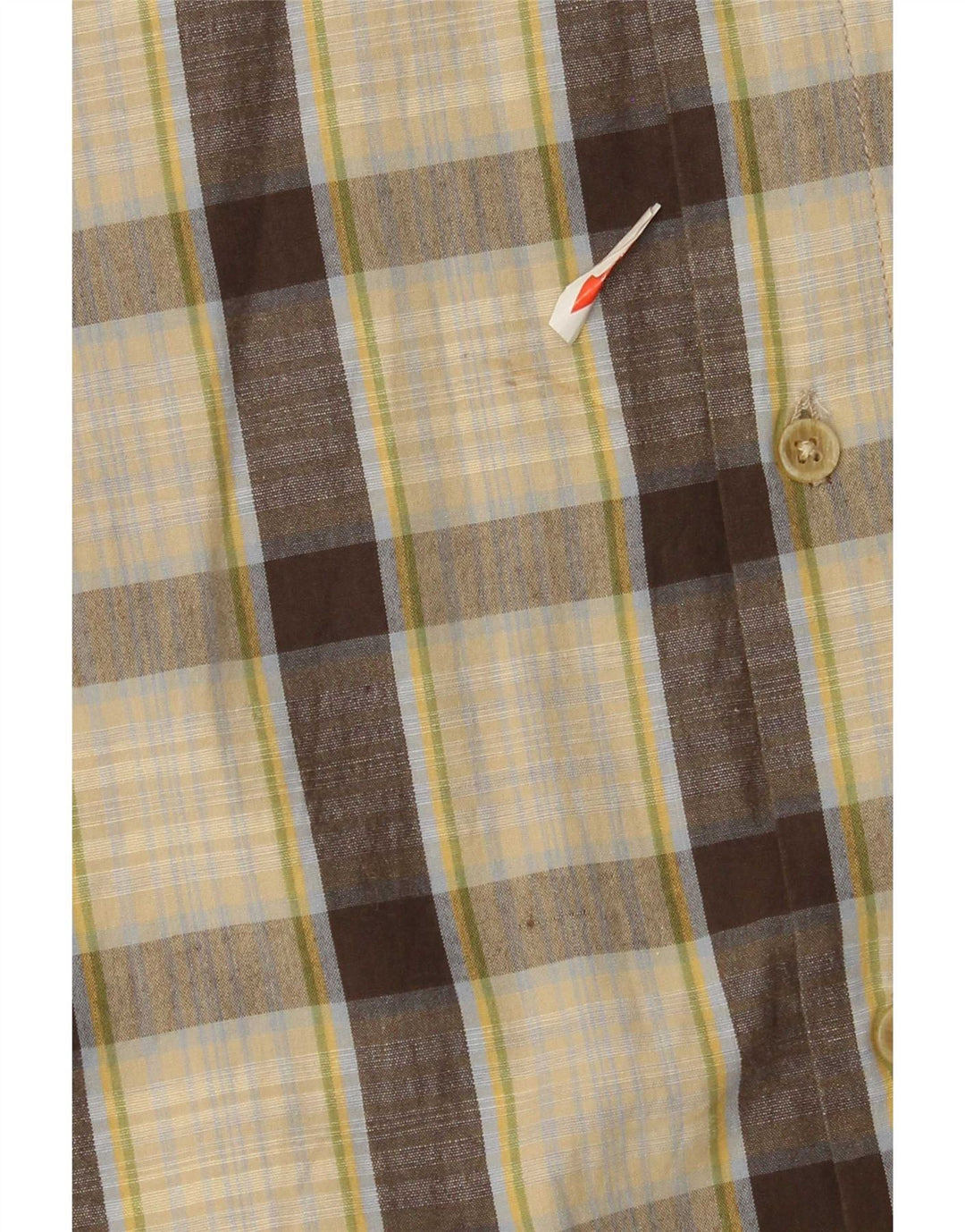 Marlboro Classics Mens Shirt XL Beige Check Cotton