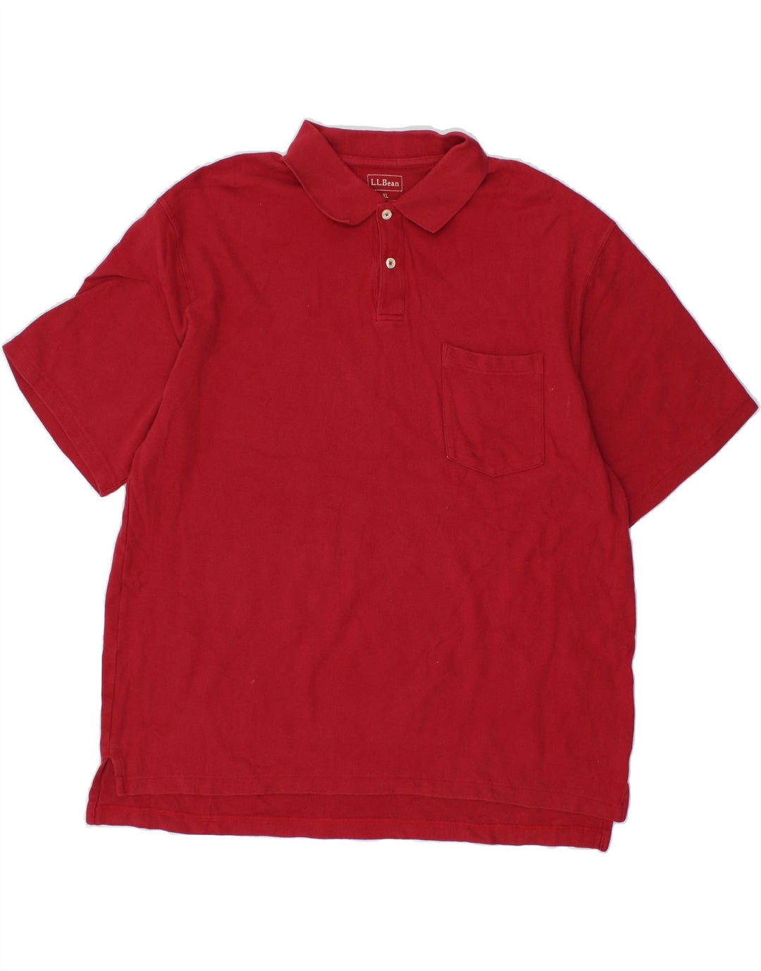 L.L.BEAN Mens Polo Shirt XL Red Cotton Vintage L.L.Bean and Second-Hand L.L.Bean from Messina Hembry 