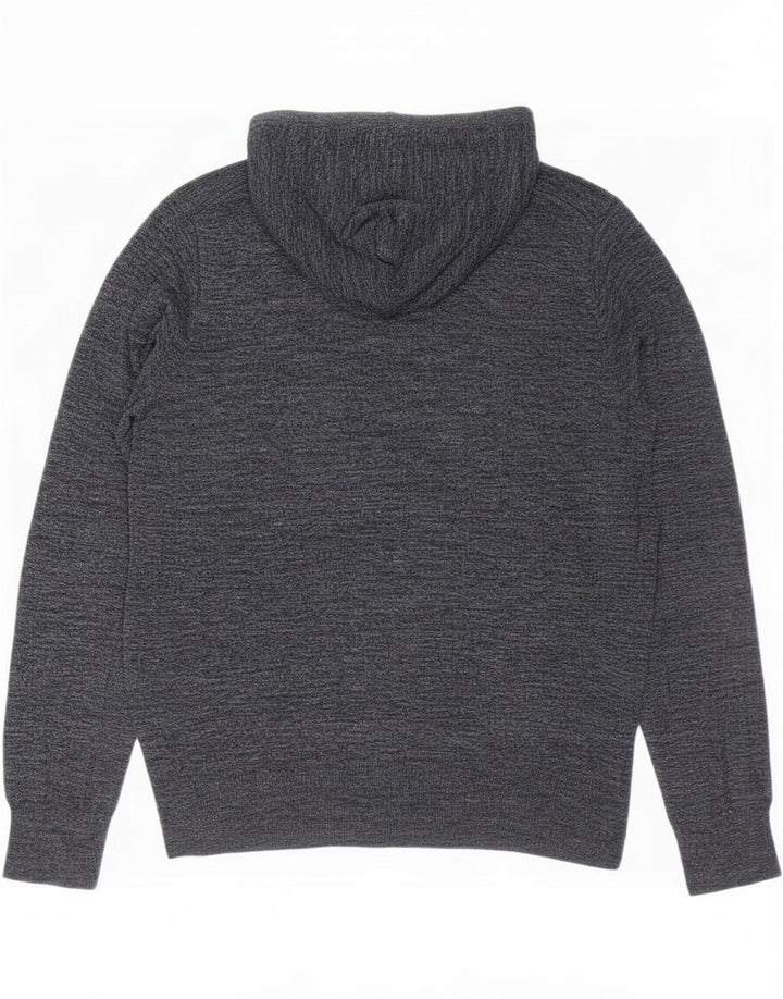 J. Crew Mens Hooded Jumper Sweater Large Grey Flecked