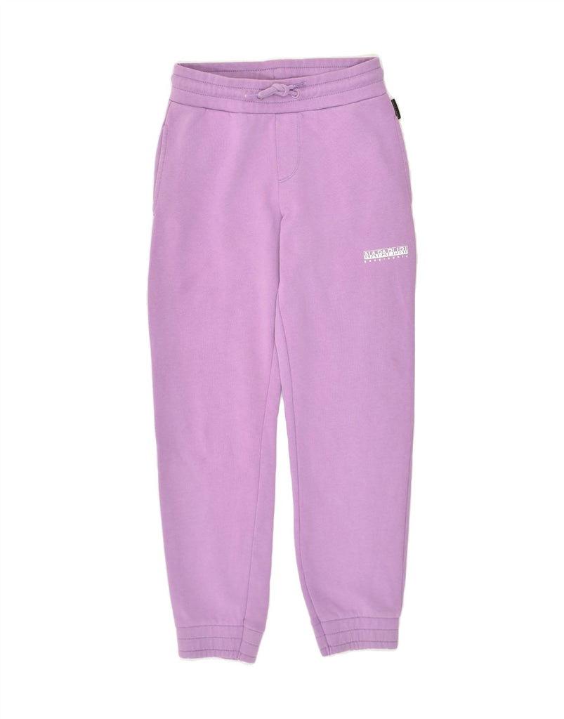 NAPAPIJRI Girls Tracksuit Trousers Joggers 11-12 Years Purple Cotton | Vintage Napapijri | Thrift | Second-Hand Napapijri | Used Clothing | Messina Hembry 