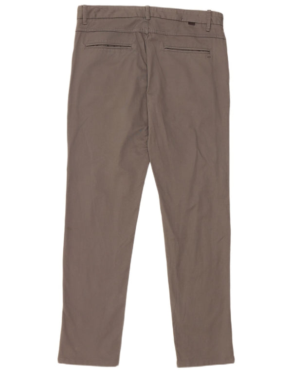 Zara Mens Slim Chino Trousers EU 42 Large W32 L30 Grey