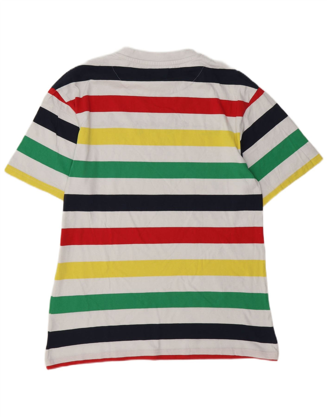 KARL KANI Mens Graphic T-Shirt Top Small Multicoloured Striped Cotton