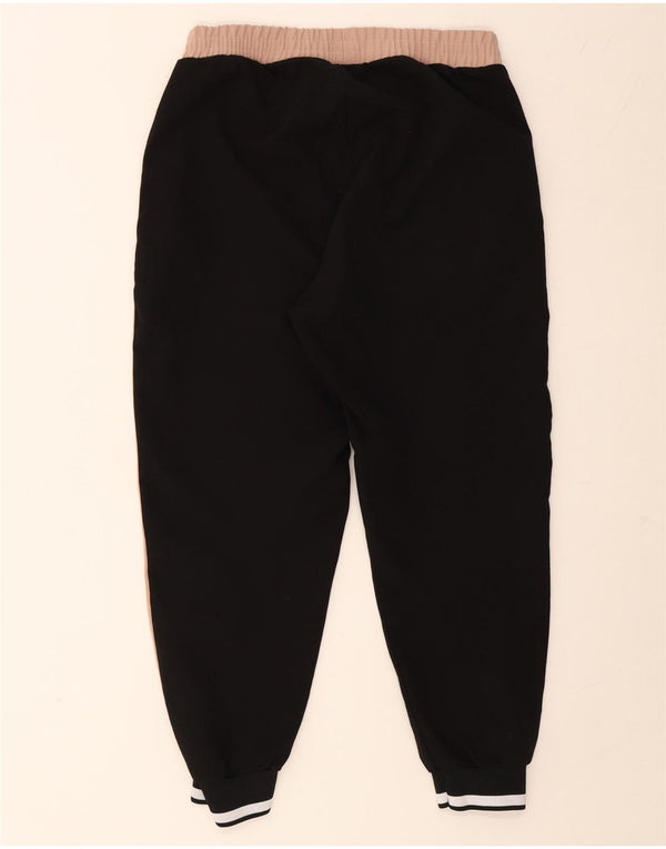 Zara Womens Tracksuit Trousers Joggers UK 12 Medium  Black Colourblock