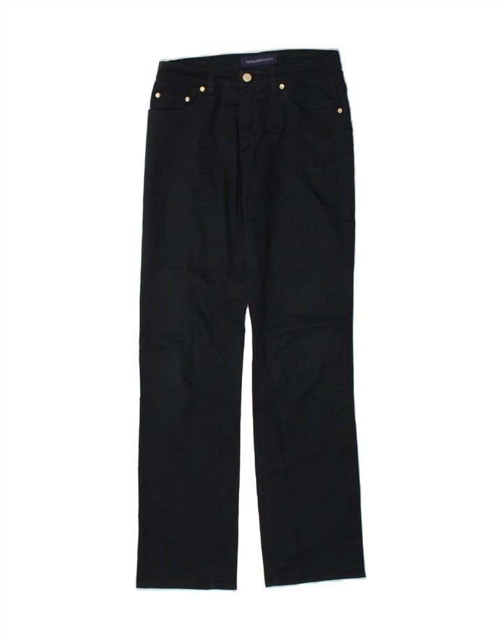 TRUSSARDI Womens Straight Jeans W27 L30 Navy Blue Cotton Vintage Trussardi and Second-Hand Trussardi from Messina Hembry 