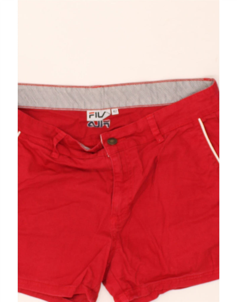 FILA Womens Chino Shorts IT 42 Medium W32 Red Cotton | Vintage Fila | Thrift | Second-Hand Fila | Used Clothing | Messina Hembry 