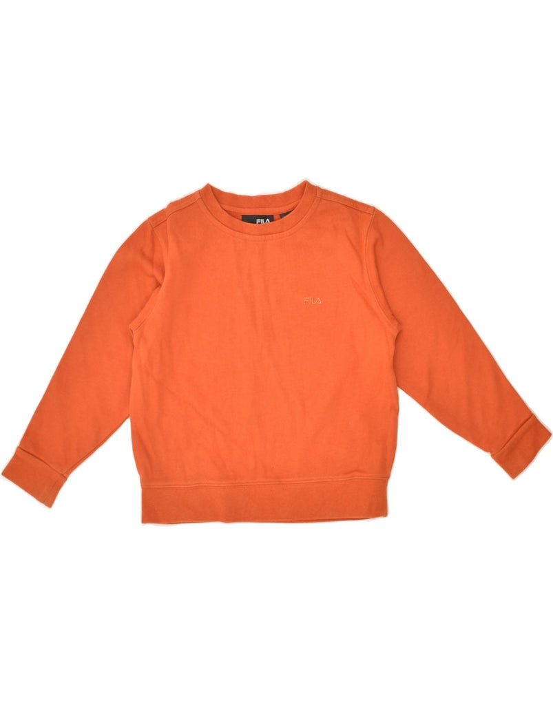 FILA Boys Sweatshirt Jumper 3-4 Years Orange Cotton | Vintage Fila | Thrift | Second-Hand Fila | Used Clothing | Messina Hembry 