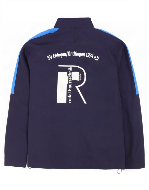 Nike Mens Dri Fit Graphic Tracksuit Top Jacket Large Navy Blue Colourblock
