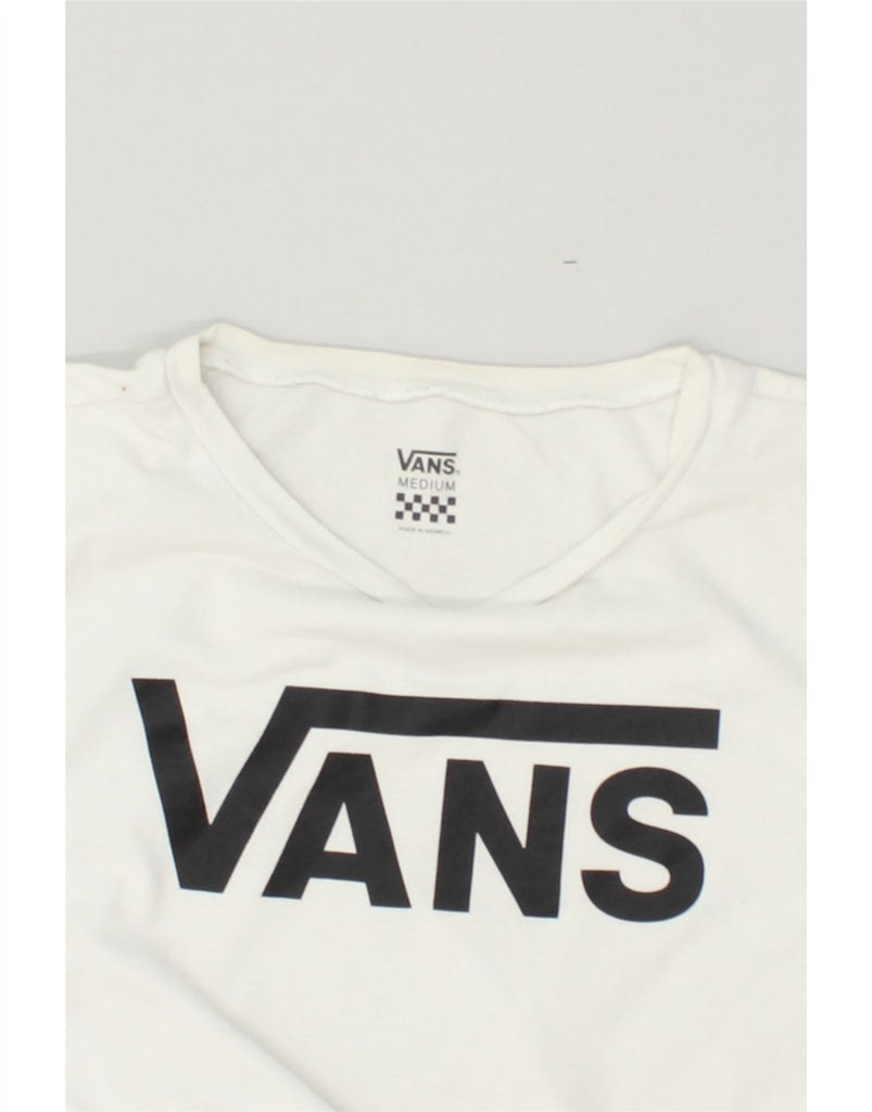 VANS Womens Graphic T-Shirt Top UK 14 Medium White | Vintage Vans | Thrift | Second-Hand Vans | Used Clothing | Messina Hembry 