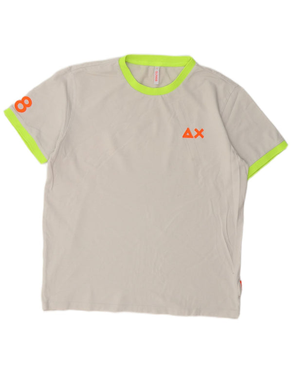 Sun68 Mens Graphic T-Shirt Top 2XL Grey Cotton