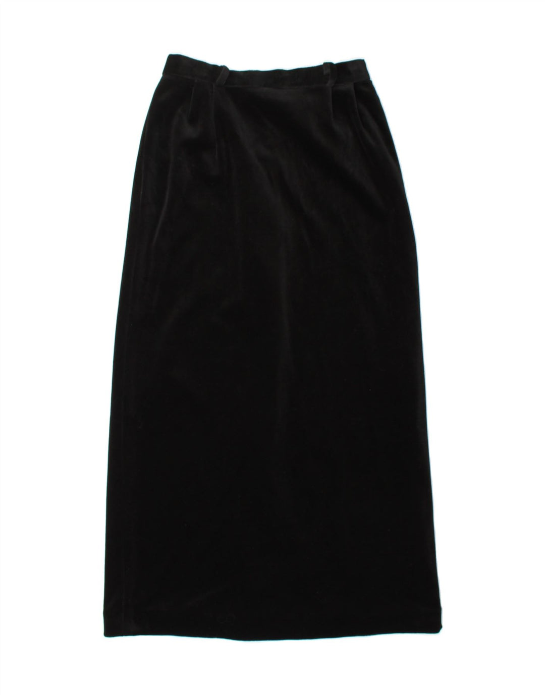 VINTAGE Womens Maxi Skirt UK 12 Medium W26 Black Acetate Vintage Vintage and Second-Hand Vintage from Messina Hembry 