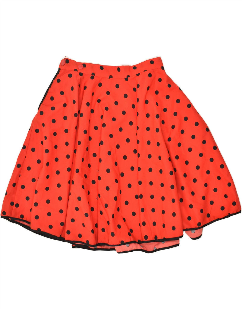 VINTAGE Womens Flared Skirt W30 Medium  Red Polka Dot | Vintage Vintage | Thrift | Second-Hand Vintage | Used Clothing | Messina Hembry 