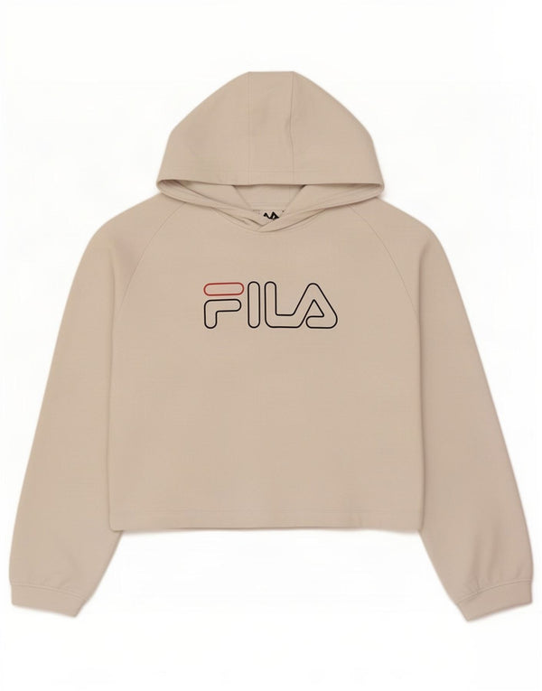 Fila Girls Graphic Hoodie Jumper 13-14 Years White Cotton