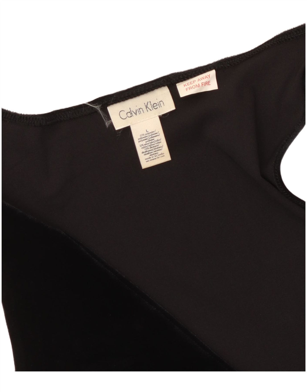 CALVIN KLEIN Womens Sleeveless Blouse Top UK 14 Large Black Polyester