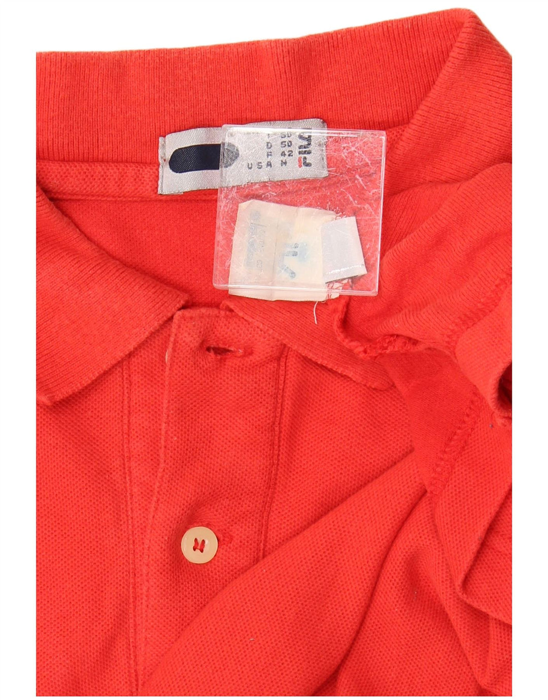 FILA Mens Polo Shirt Medium Red Cotton