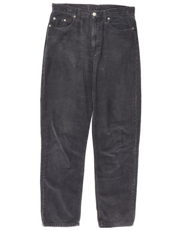 Benetton Mens Blue Family Corduroy Trousers W30 L28 Grey Cotton