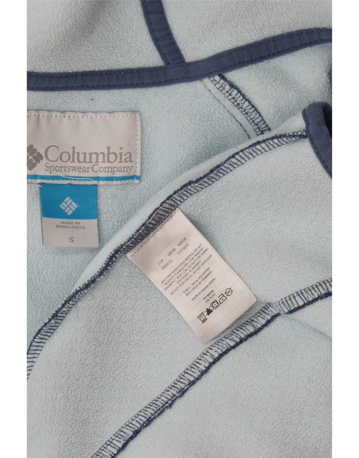COLUMBIA Womens Zip Hoodie Sweater UK 10 Small Blue Polyester