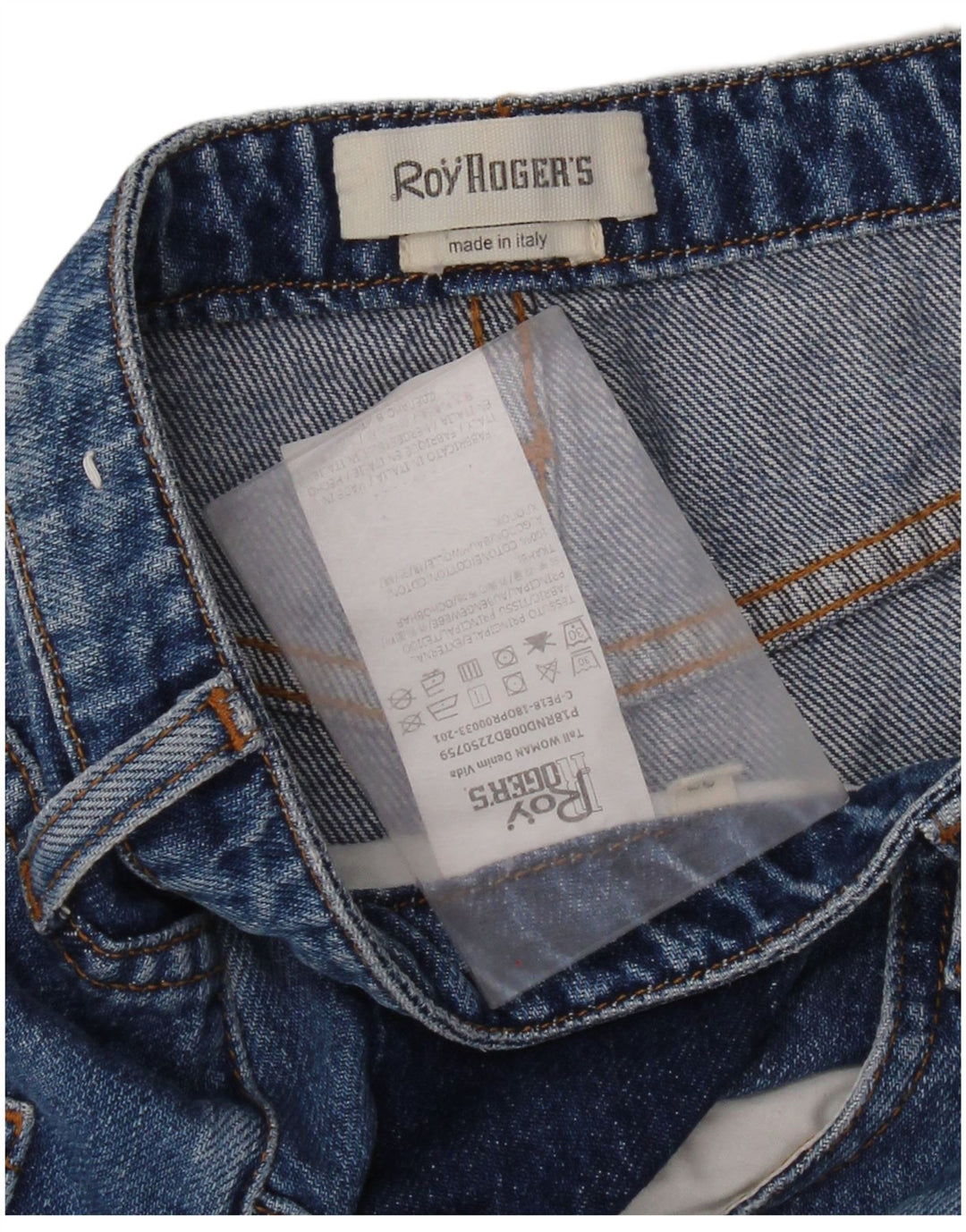 Roy Rogers Womens Distressed High Waist Jeans W27 L29 Blue Cotton