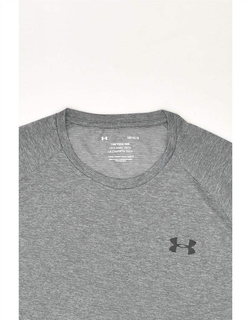 UNDER ARMOUR Mens T-Shirt Top Large Grey Polyester | Vintage Under Armour | Thrift | Second-Hand Under Armour | Used Clothing | Messina Hembry 