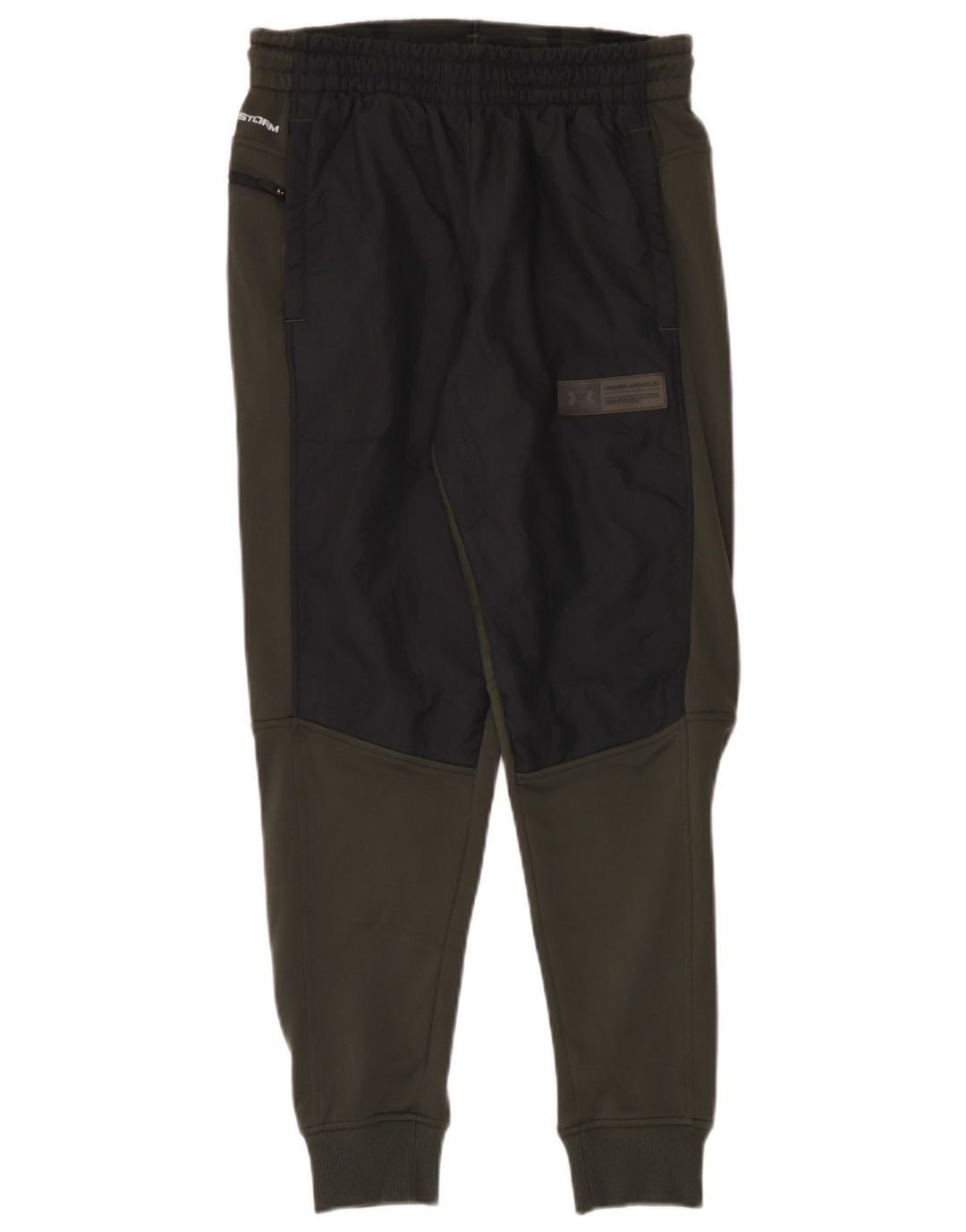 Under Armour Mens Tracksuit Trousers Joggers Medium  Khaki Colourblock