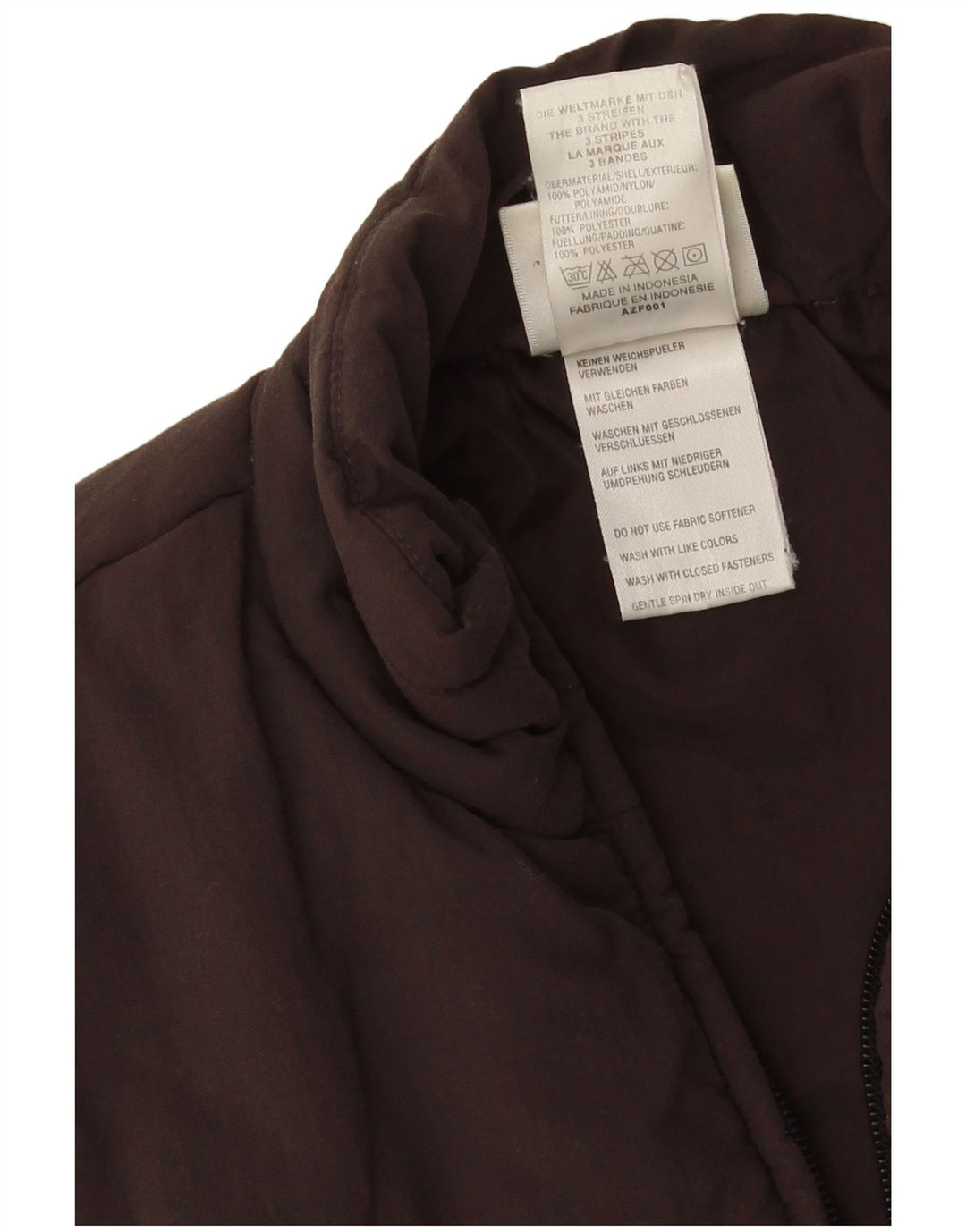 Adidas Womens Padded Gilet UK 10 Small Brown Polyamide