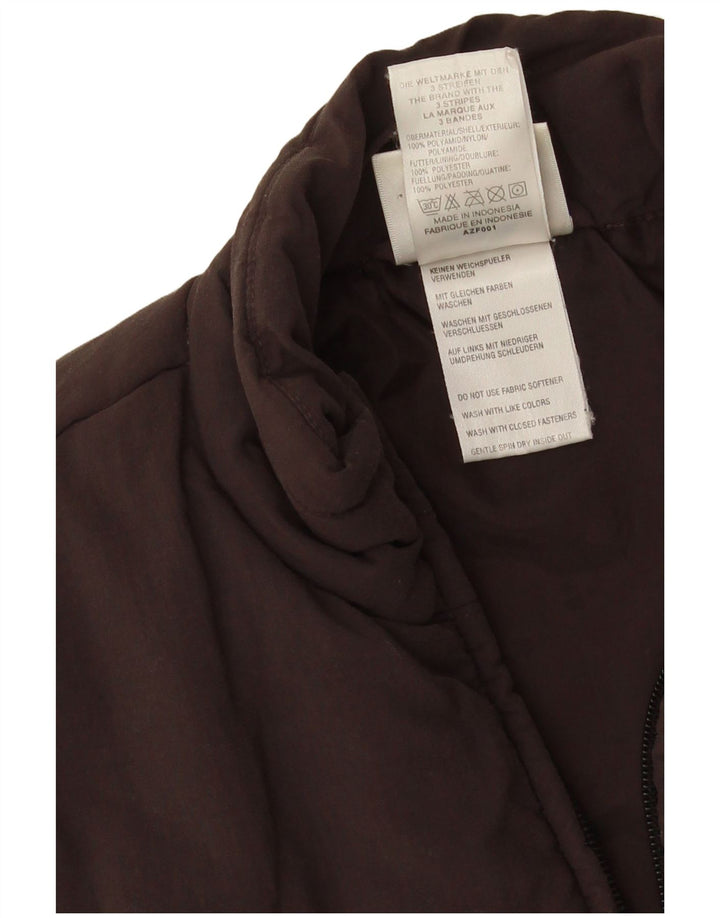 Adidas Womens Padded Gilet UK 10 Small Brown Polyamide