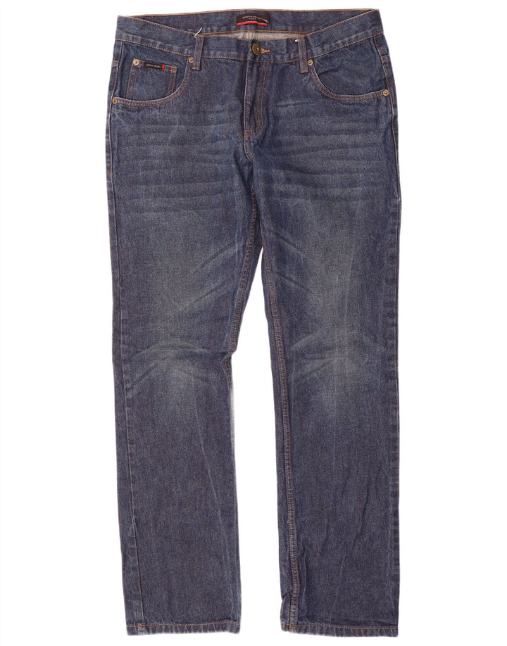 Pierre Cardin Mens Straight Jeans W38 L33 Blue Cotton