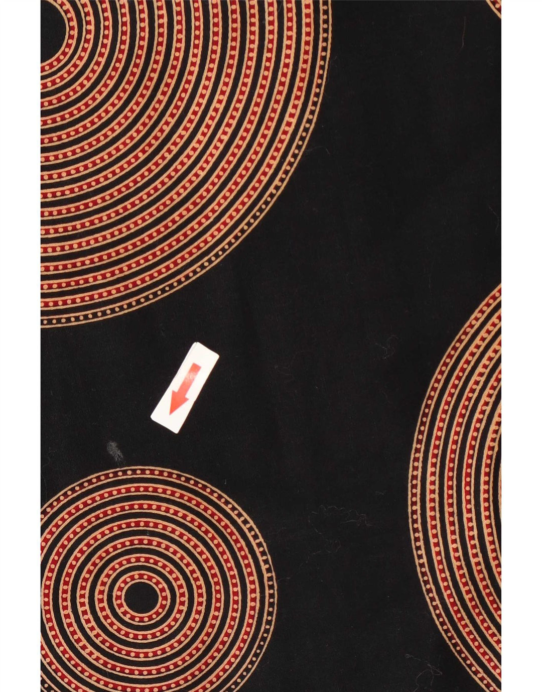 Vintage Womens Tunic Top UK 14 Large Black Geometric