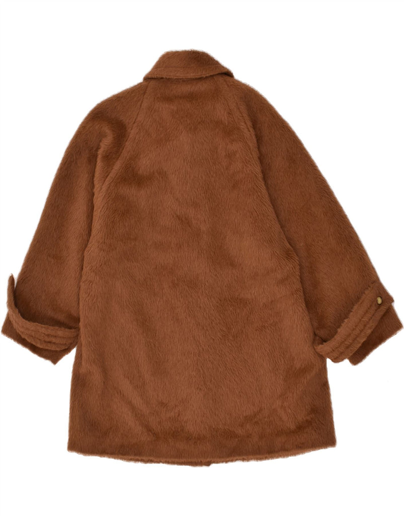 LES COPAINS Womens Overcoat UK 16 Large Brown Alpaca Wool Vintage Les Copains and Second-Hand Les Copains from Messina Hembry 