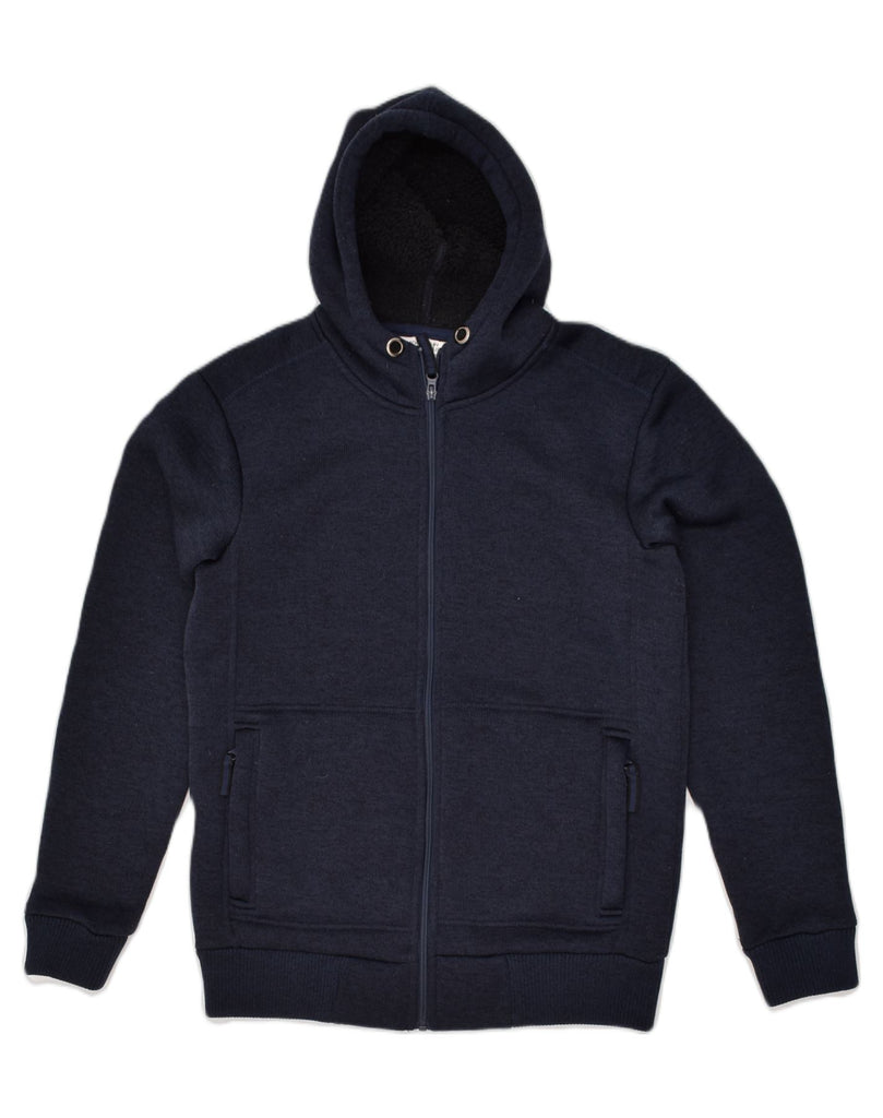 MOUNTAIN WAREHOUSE Mens Zip Hoodie Sweater Small Navy Blue Polyester | Vintage Mountain Warehouse | Thrift | Second-Hand Mountain Warehouse | Used Clothing | Messina Hembry 