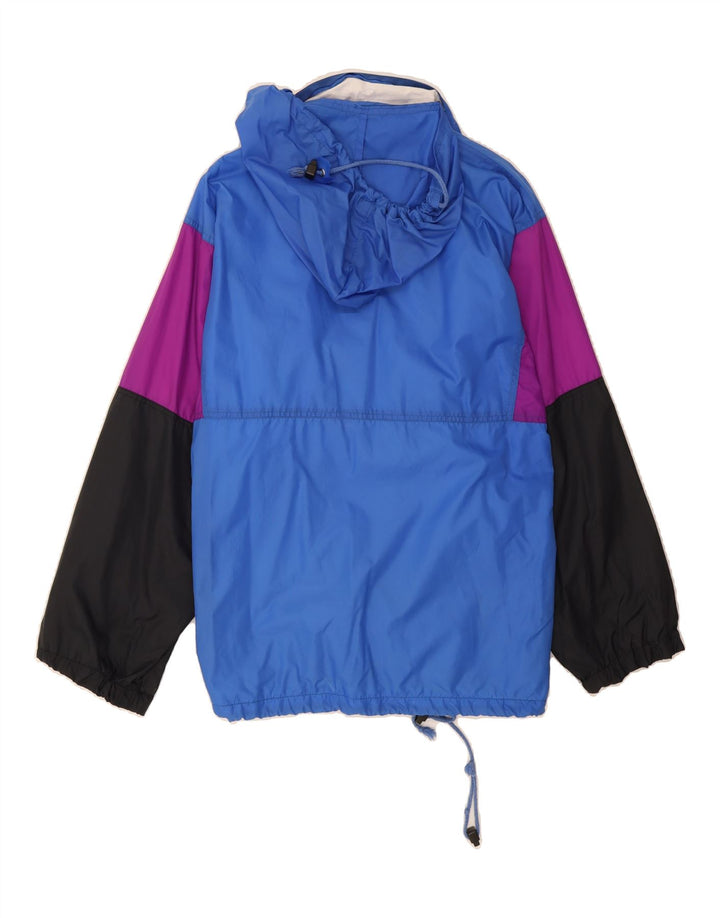 MARCEL CLAIR Womens Oversized Rain Jacket EU 36/38 Small Blue Colourblock Vintage Marcel Clair and Second-Hand Marcel Clair from Messina Hembry 