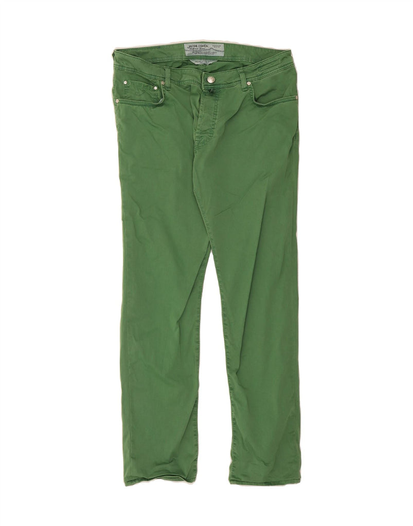 JACOB COHEN Mens Tailored Straight Jeans W37 L30 Green Cotton Vintage Jacob Cohen and Second-Hand Jacob Cohen from Messina Hembry 