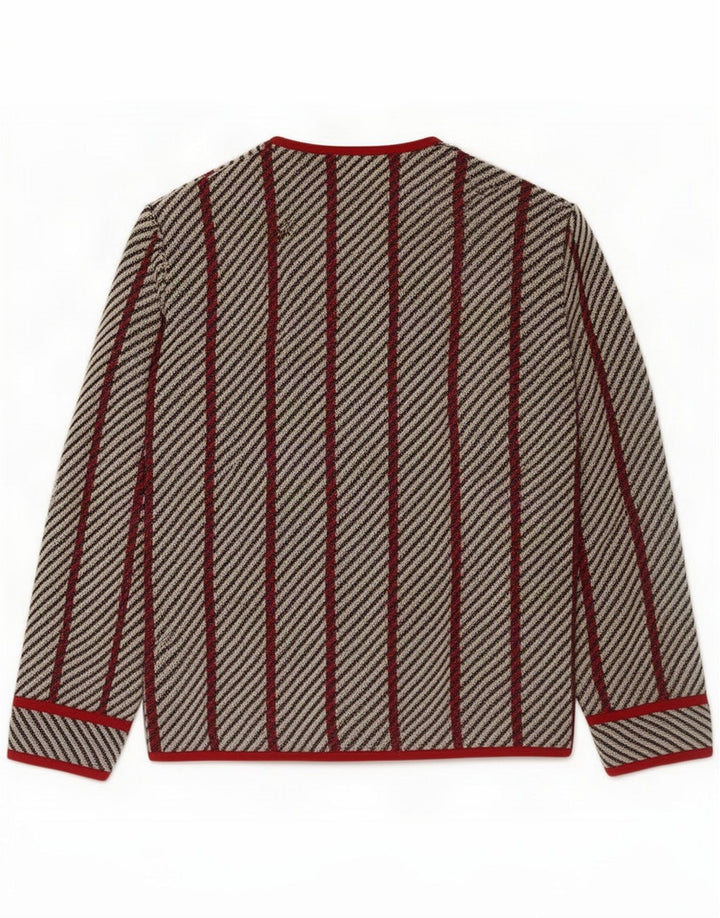 Liola Womens Cardigan Sweater UK 14 Medium Multicoloured Striped