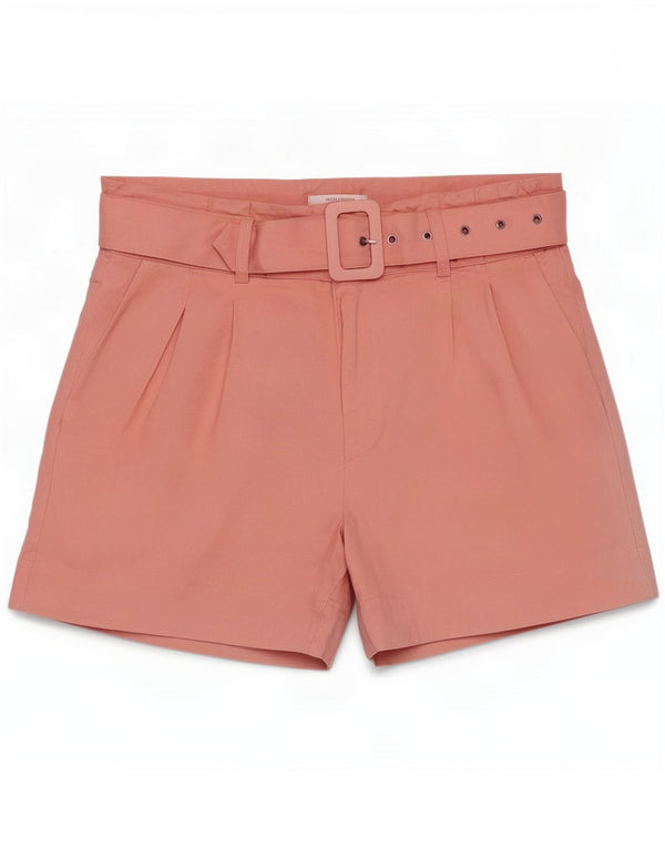 French Connection Womens Pegged Chino Shorts UK 6 XS W24 Pink Linen