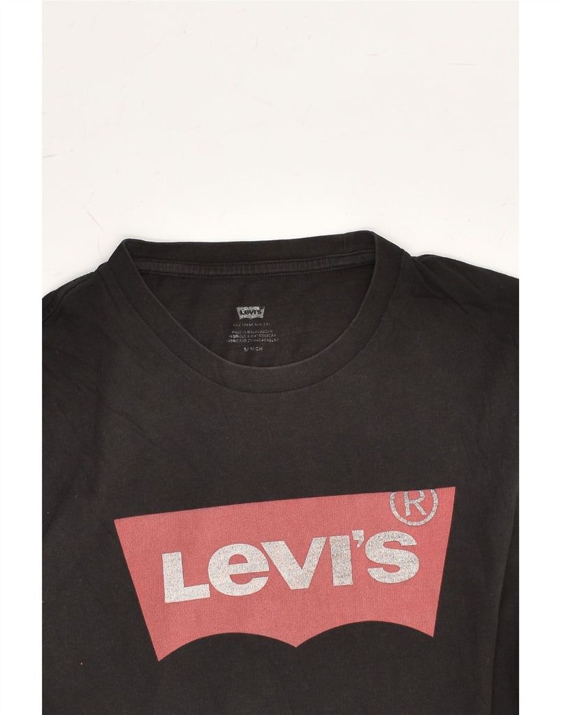 LEVI'S Mens Graphic T-Shirt Top Small Black Cotton | Vintage Levi's | Thrift | Second-Hand Levi's | Used Clothing | Messina Hembry 