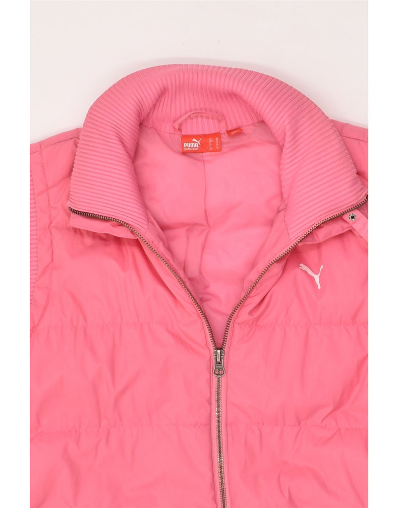 PUMA Womens Padded Gilet UK 18 XL Pink | Vintage Puma | Thrift | Second-Hand Puma | Used Clothing | Messina Hembry 