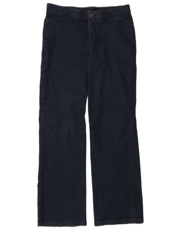Lee Womens Mid Rise Casual Trousers US 8 Medium W30 L30 Navy Blue
