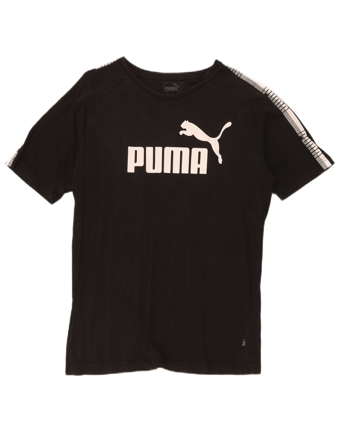 Puma Mens Graphic T-Shirt Top Medium Black